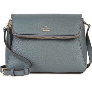 Kate Spade
Carter Street Berrin
Leather Crossbody Bag-Slate Blue with Gold Zip
